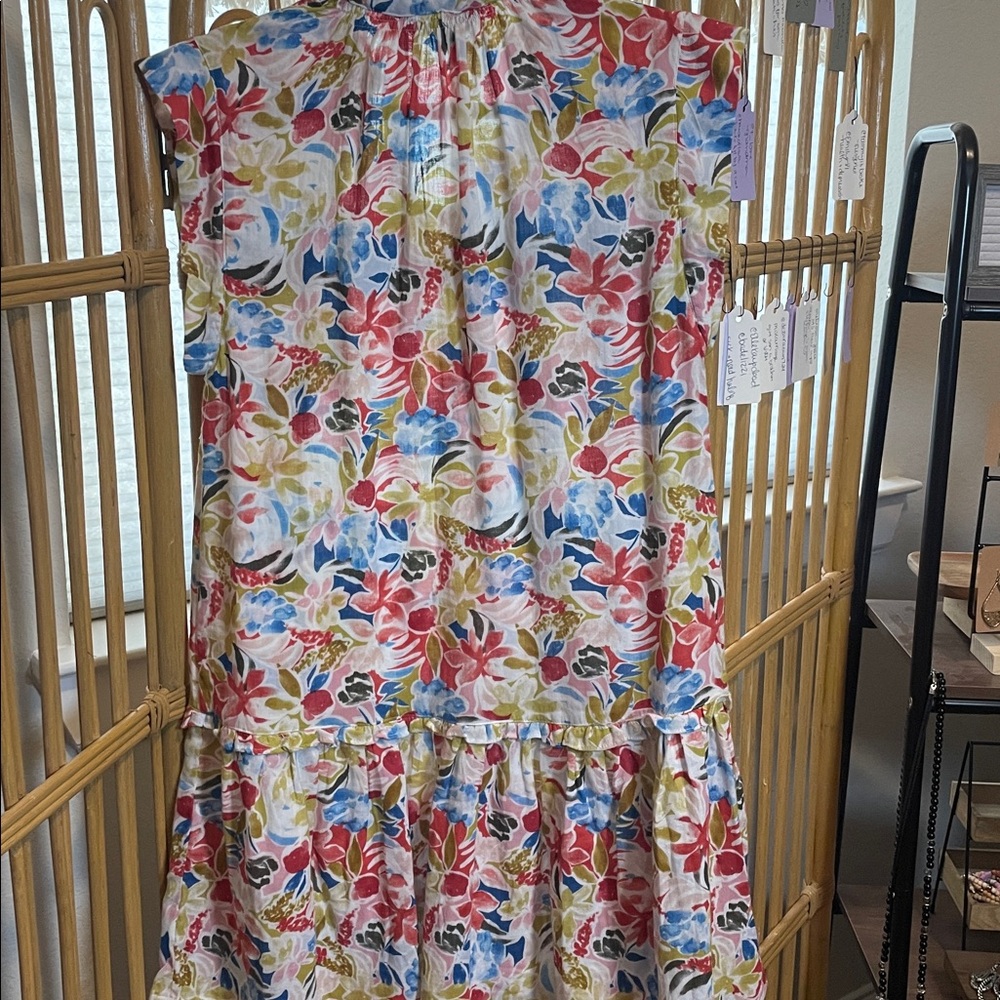 Velvet Heart floral Cindy sleeveless drop waist cotton dress - Picture 6 of 7